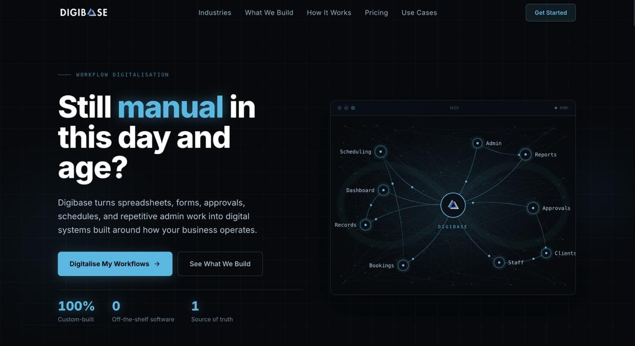 Digibase website design